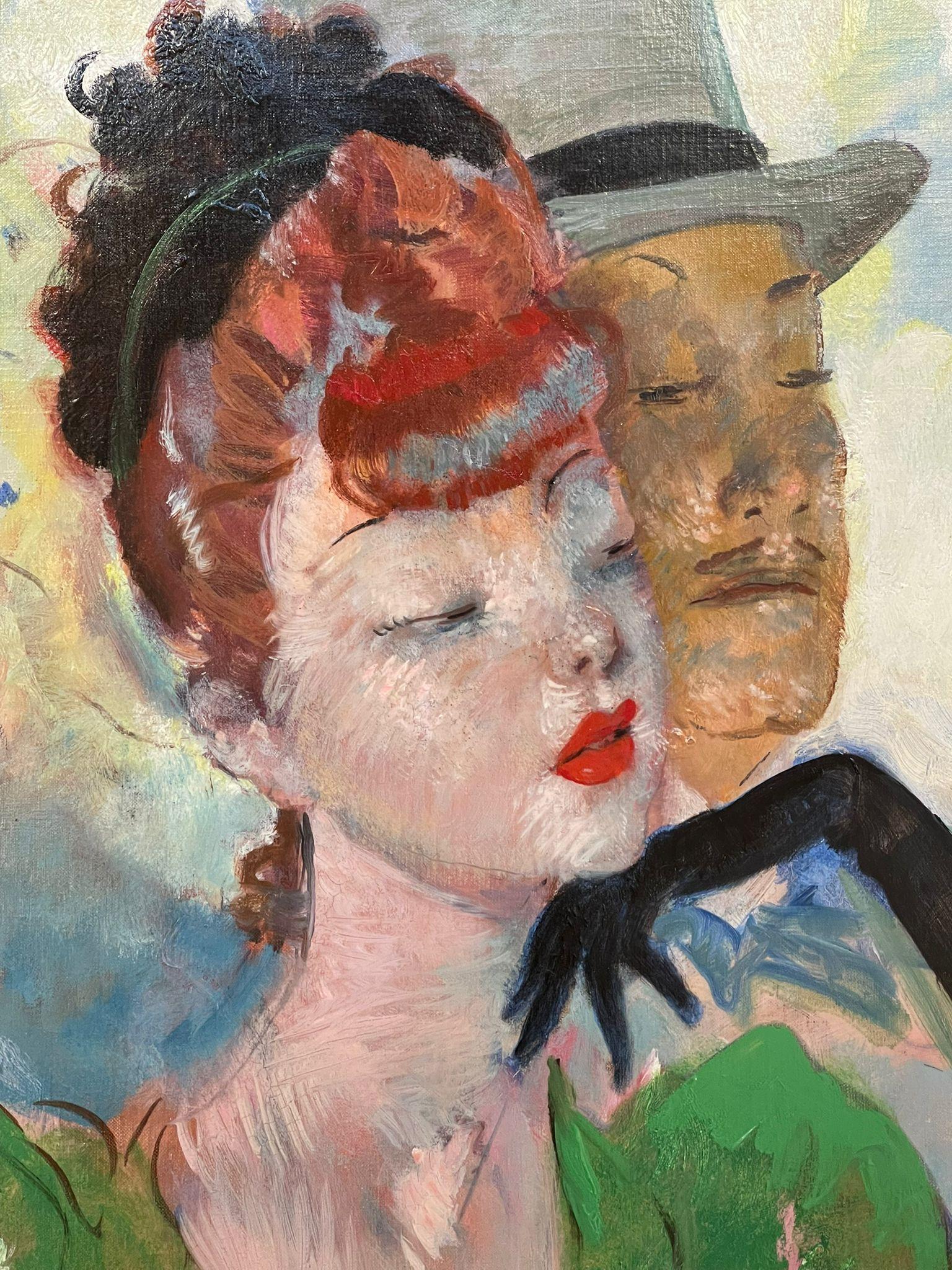 Schwarze Handschuhe, Jean-Gabriel Domergue (1889-1962) im Angebot 2