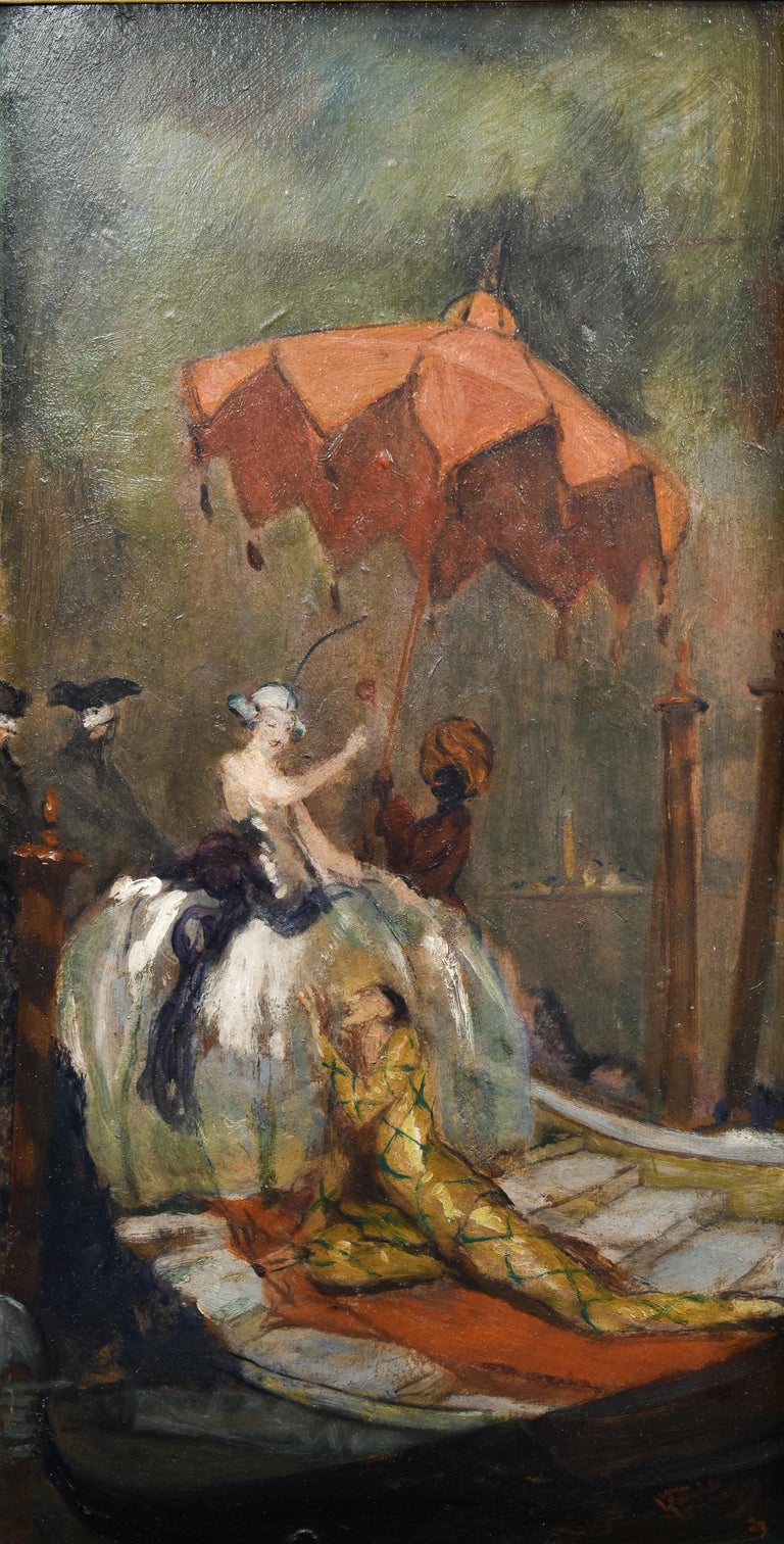 Charming lady holding umbrella - Jean-Gabriel Domergue, 1889-1962 - French For Sale 2