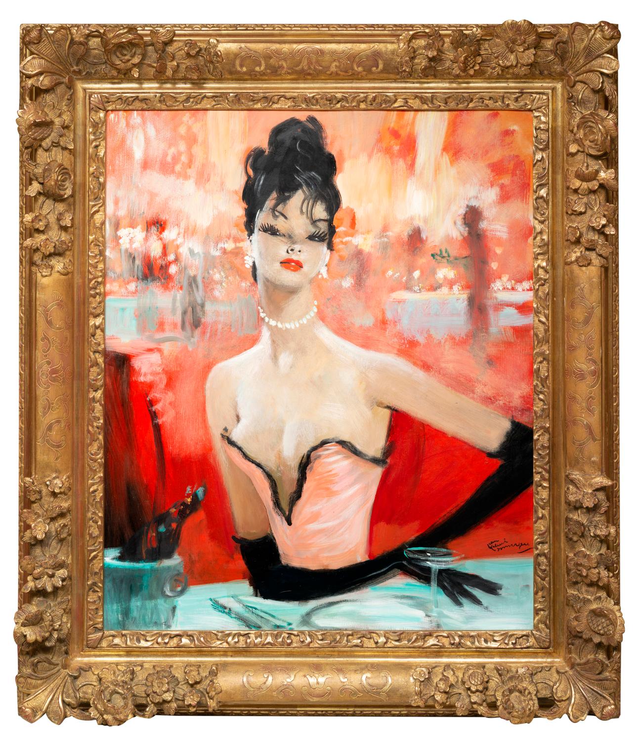 Jean-Gabriel Domergue Portrait Painting - At Maxim's