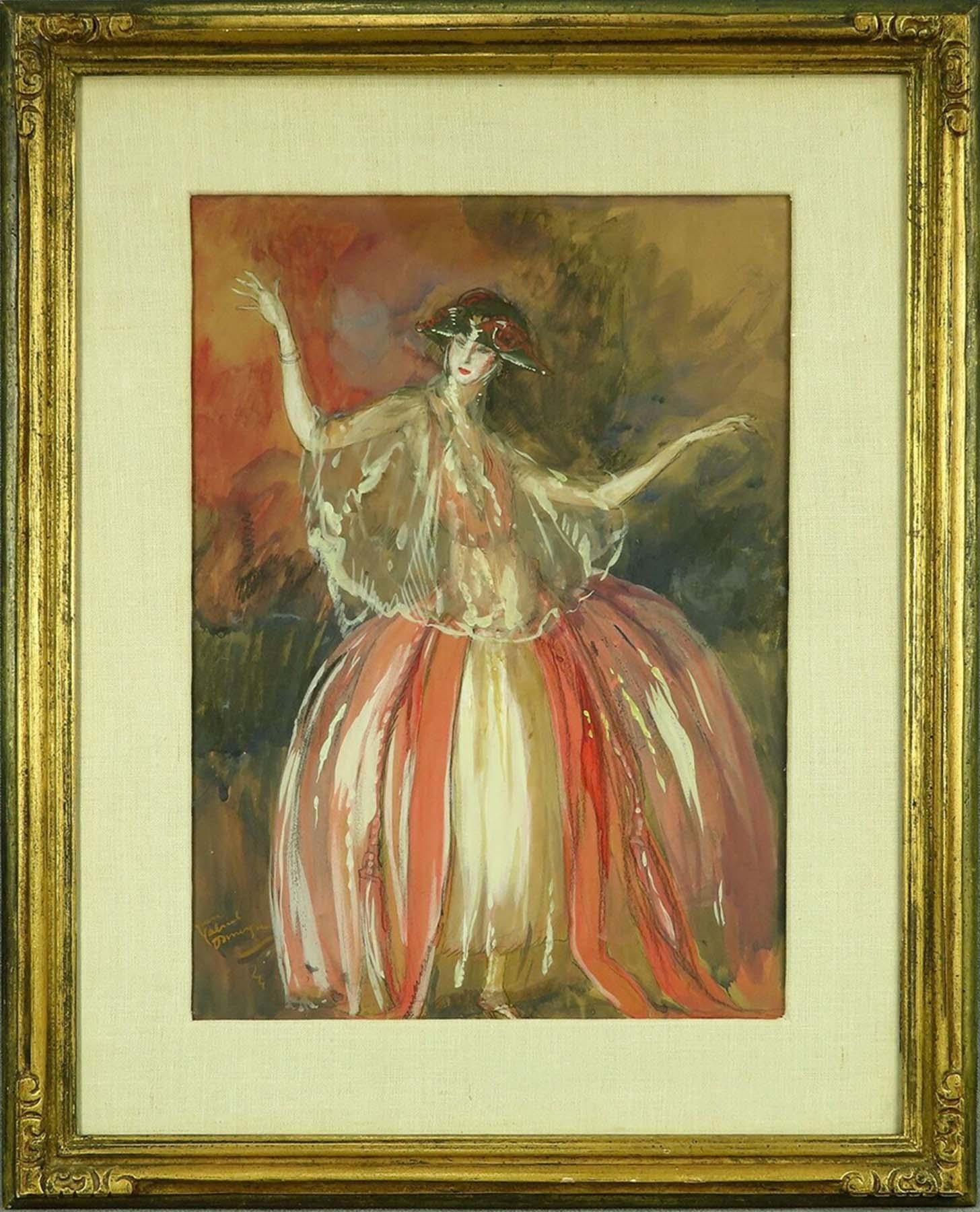 Jean-Gabriel Domergue Figurative Painting - Elegante