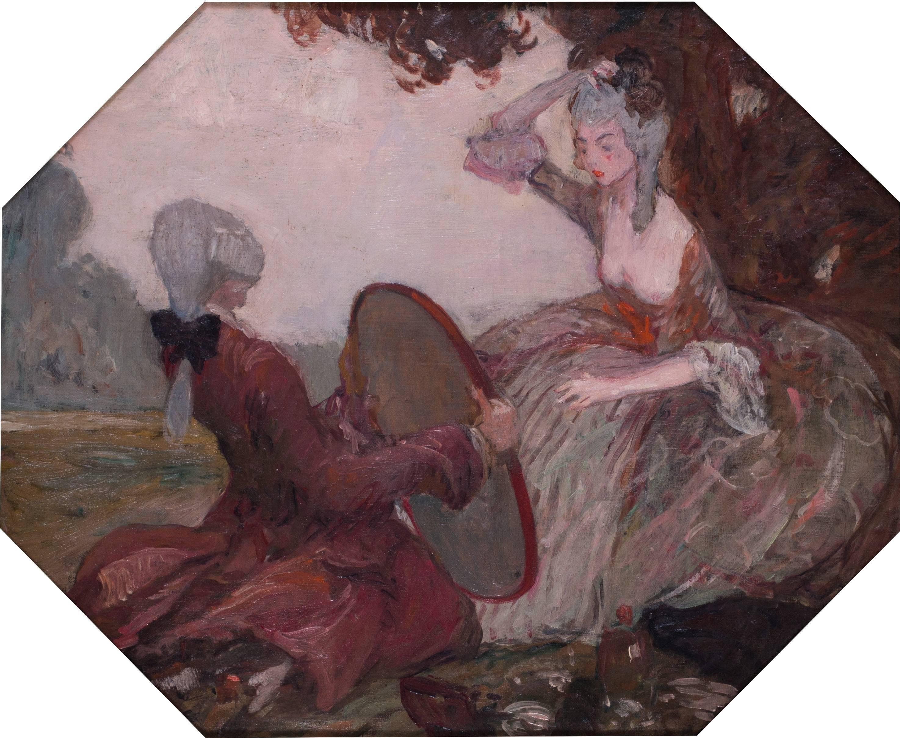 Jean-Gabriel Domergue, première peinture à l'huile originale de deux amoureux en vente 1