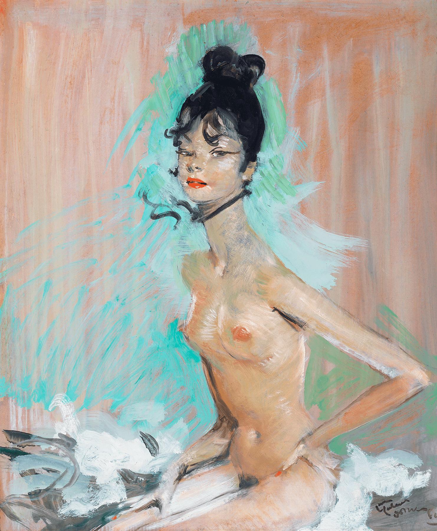 Jean-Gabriel Domergue Portrait Painting - Nude