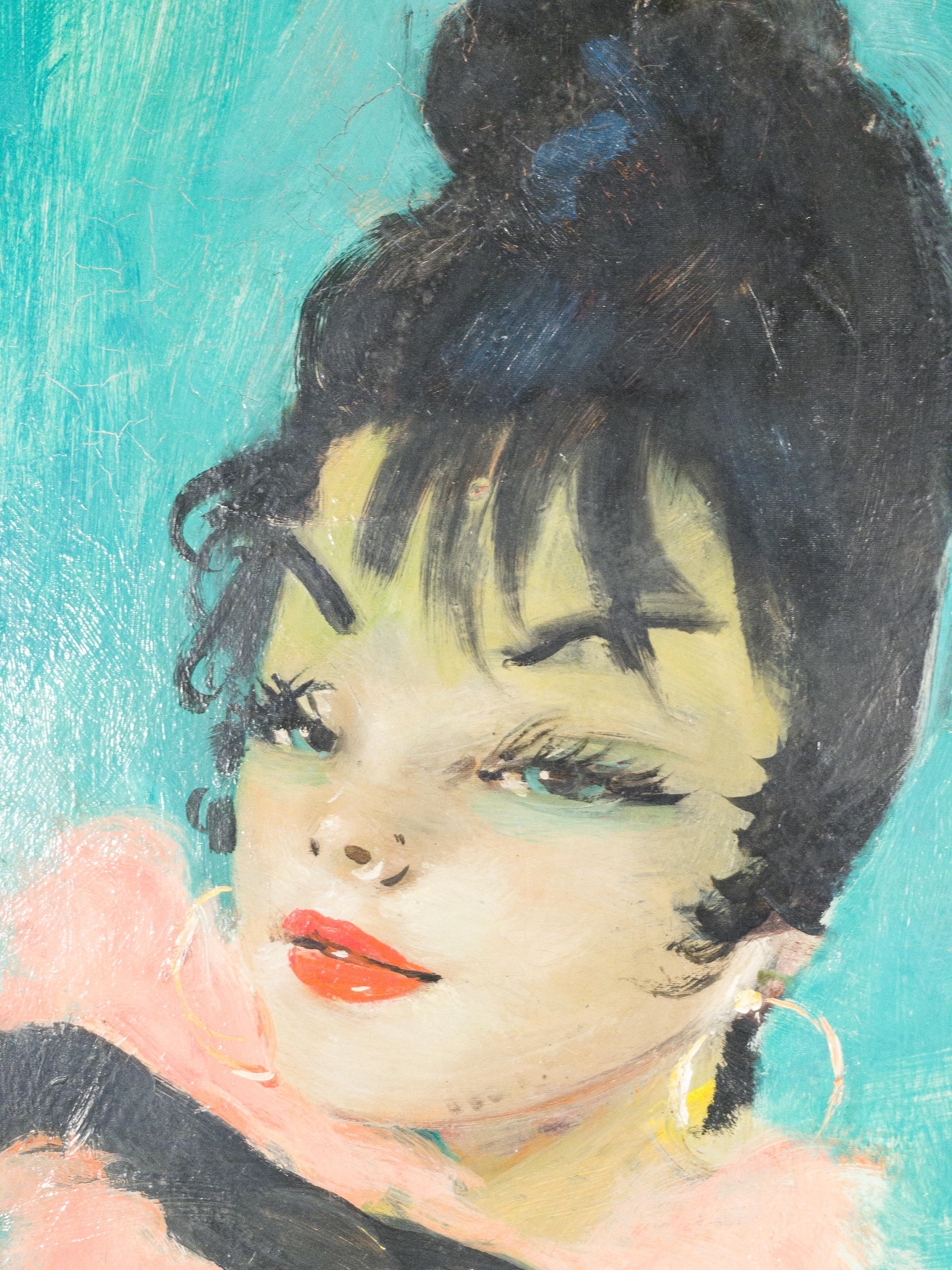 Jean-Gabriel Domergue (1889-1962)
French, Bordeaux, France - Paris, France

Portrait of a Lady
Oil on panel
21 ½ x 18 inches unframed (54.61 x 45.72 cm)
31 ¼ x 27 ¾ inches framed (79.38 x 70.49 cm)
Signed on bottom left

Jean-Gabriel Domergue was a