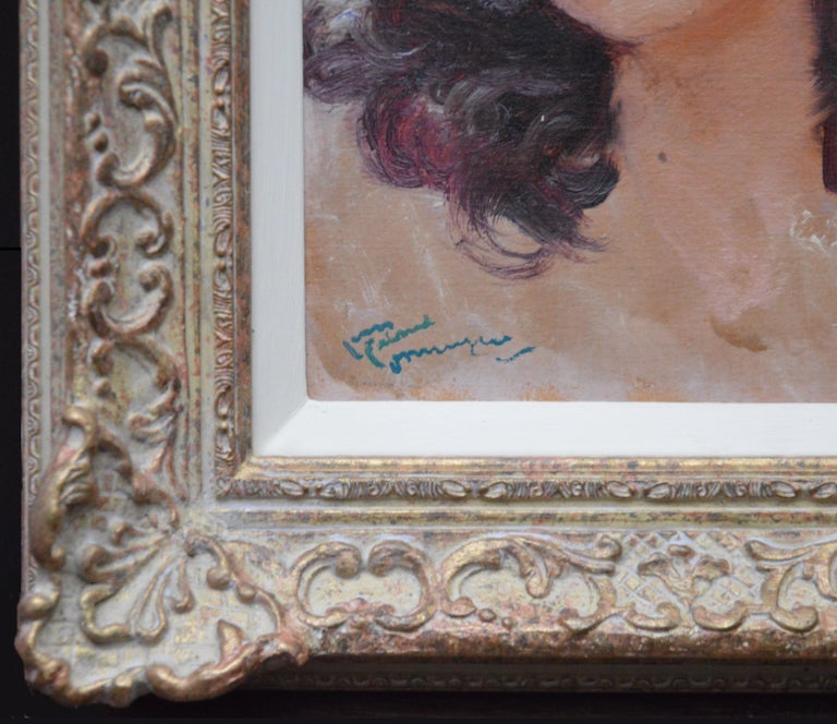 Portrait of Nadine Tallier - Portrait of French Actress & Baroness de Rothschild For Sale 1