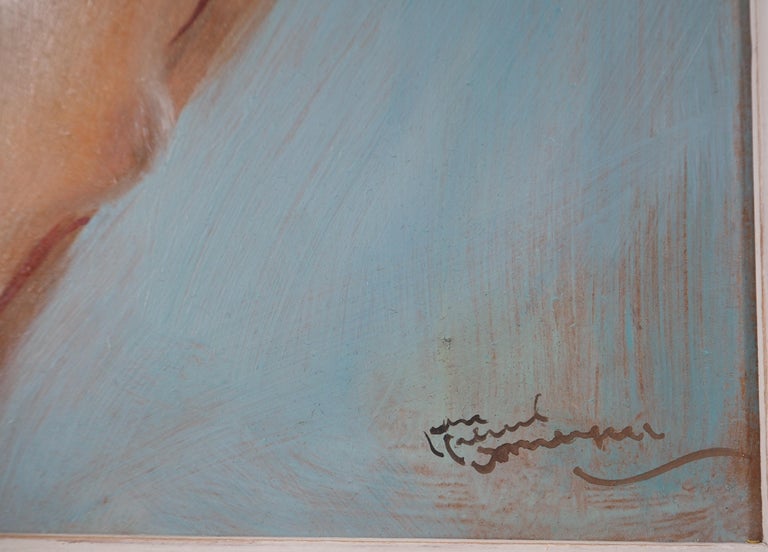 Jean-Gabriel Domergue, 1889-1962 - Sonia, Nude on Blue Background