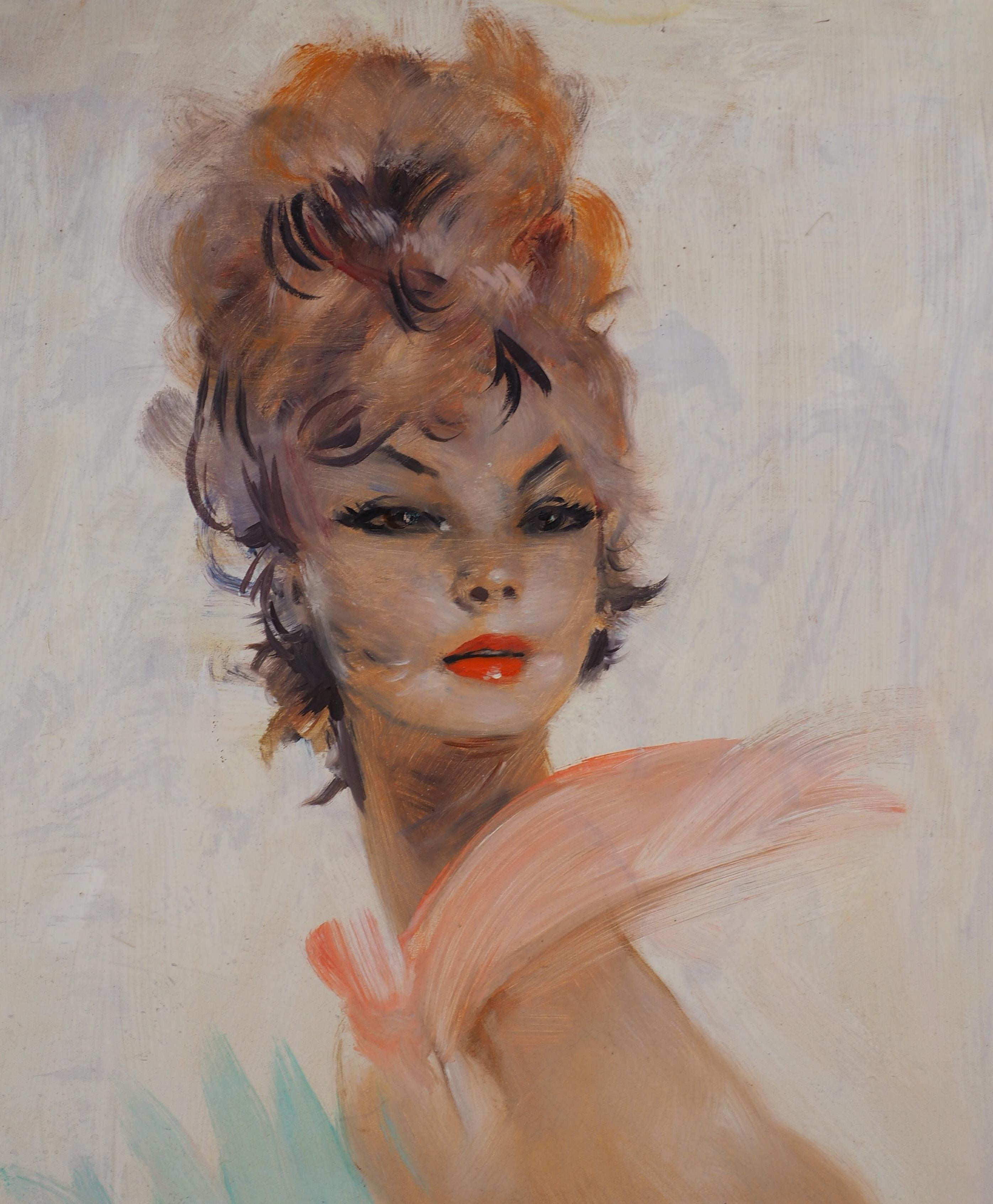 Jean-Gabriel DOMERGUE (1889-1962)
Woman with Ruban 

Original oil painting on panel
Signed bottom left
On panel 46 x 38 cm (c. 18.1 x 14.9 inch) 
Presented in nice vintage golden wood frame 68 x 60 cm  (c. 15 x 13 inches)

Excellent condition
