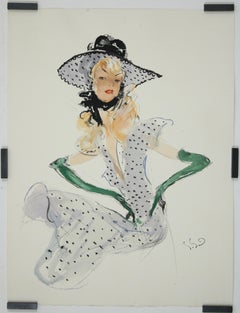 1948 original illustrated book titled "Quand on parle d'amour" by Domergue