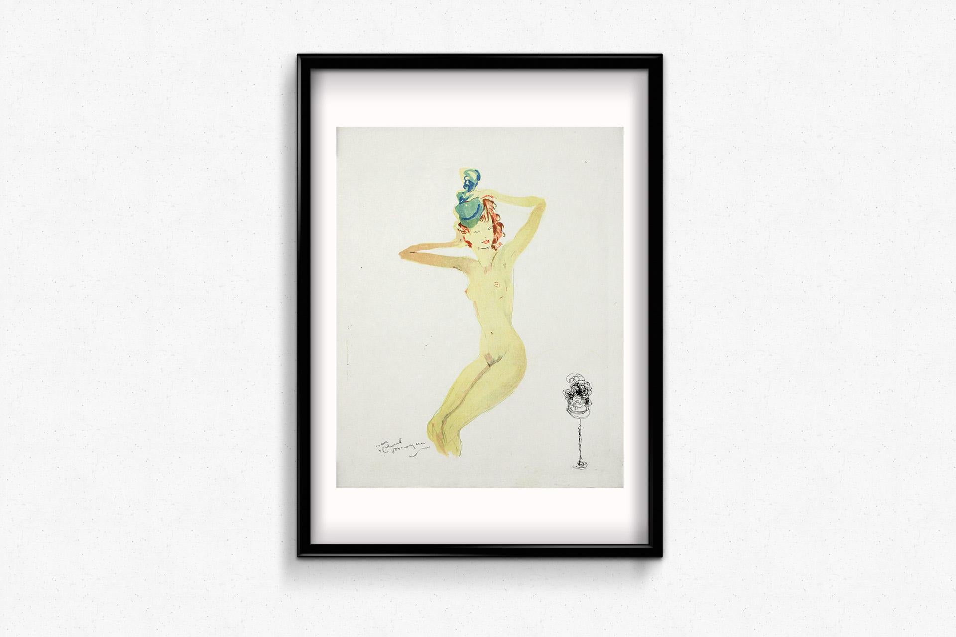 1956 lithography by Jean-Gabriel Domergue - Elvire qui sait tout - La Parisienne For Sale 3