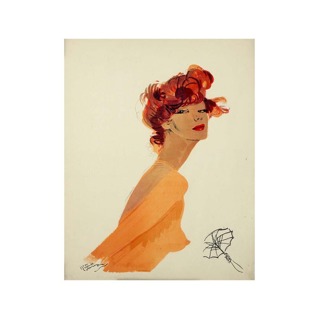 1956 lithography by Jean-Gabriel Domergue - Ernestine est à peindre For Sale 3