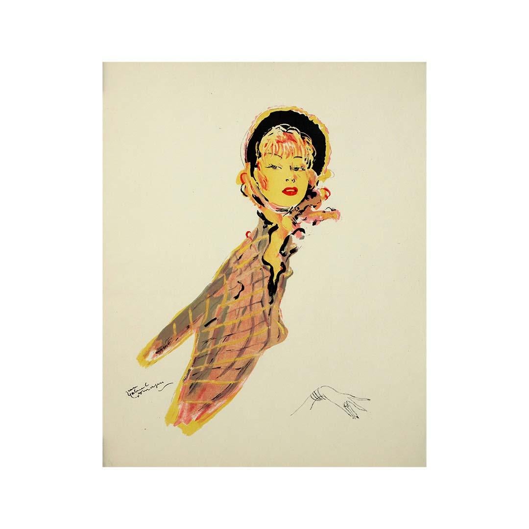 1956 lithography by Jean-Gabriel Domergue - Guillaumette la potière For Sale 3