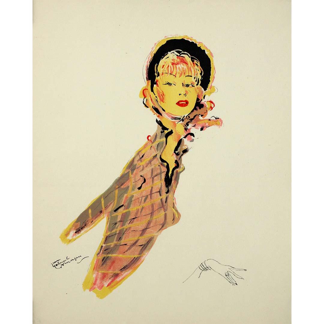 The 1956 lithography by Jean-Gabriel Domergue Guillaumette la potière, part of the renowned La Parisienne portfolio, stands as an elegant representation of post-war French art and a celebration of the quintessential Parisian woman. This lithograph,