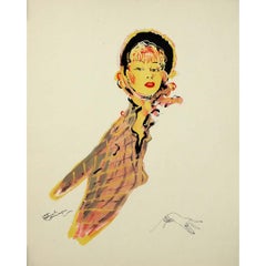 1956 lithography by Jean-Gabriel Domergue - Guillaumette la potière