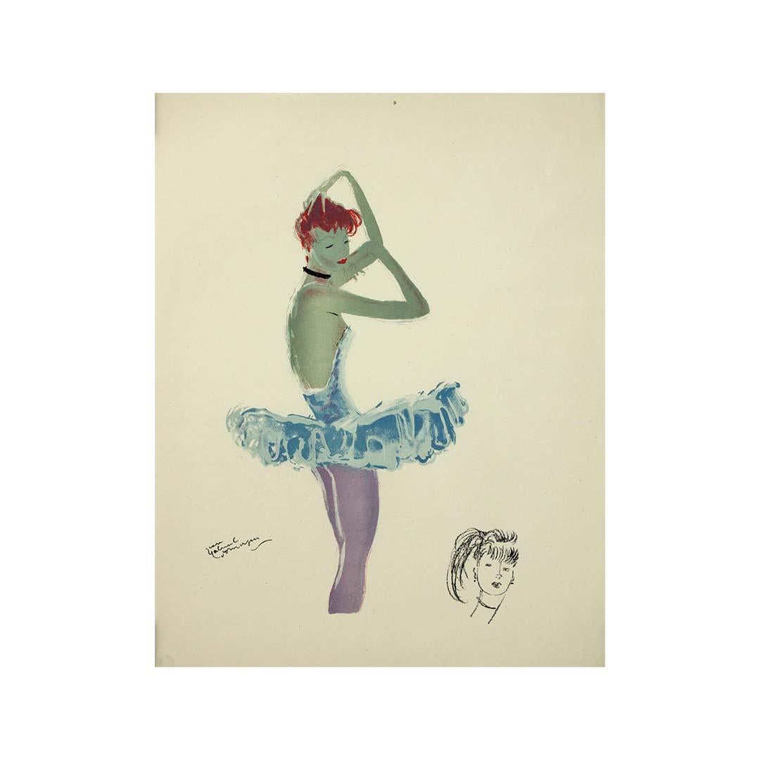 1956 lithography by Jean-Gabriel Domergue - La femme d'État For Sale 3