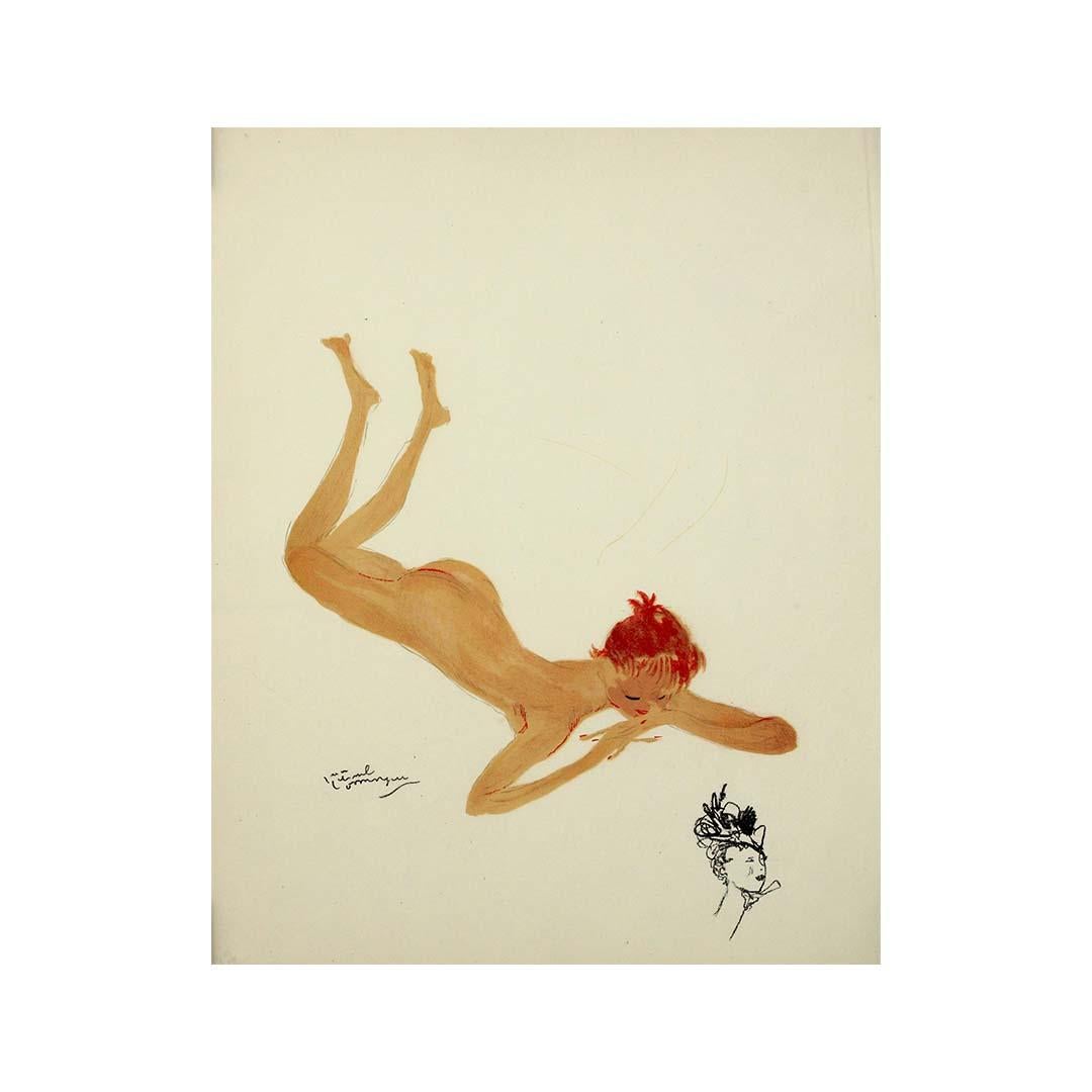 1956 lithography by Jean-Gabriel Domergue - L'enlèvement de Sabine For Sale 3