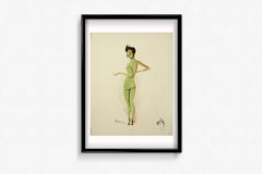 1956 lithography by Jean-Gabriel Domergue - Melle Paule