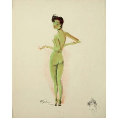 1956 lithography by Jean-Gabriel Domergue - Melle Paule