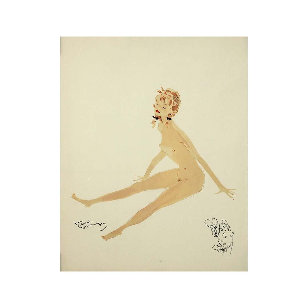 1956 lithography by Jean-Gabriel Domergue - Suzette For Sale 3