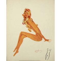 1956 lithography by Jean-Gabriel Domergue - Sylvie la manucure