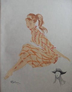 Una chica natural - Litografía original - Mourlot, 1956
