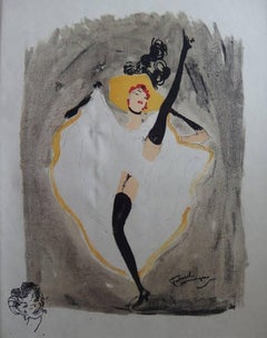 Vintage At the Moulin Rouge : French Cancan - Original lithograph - Mourlot, 1956