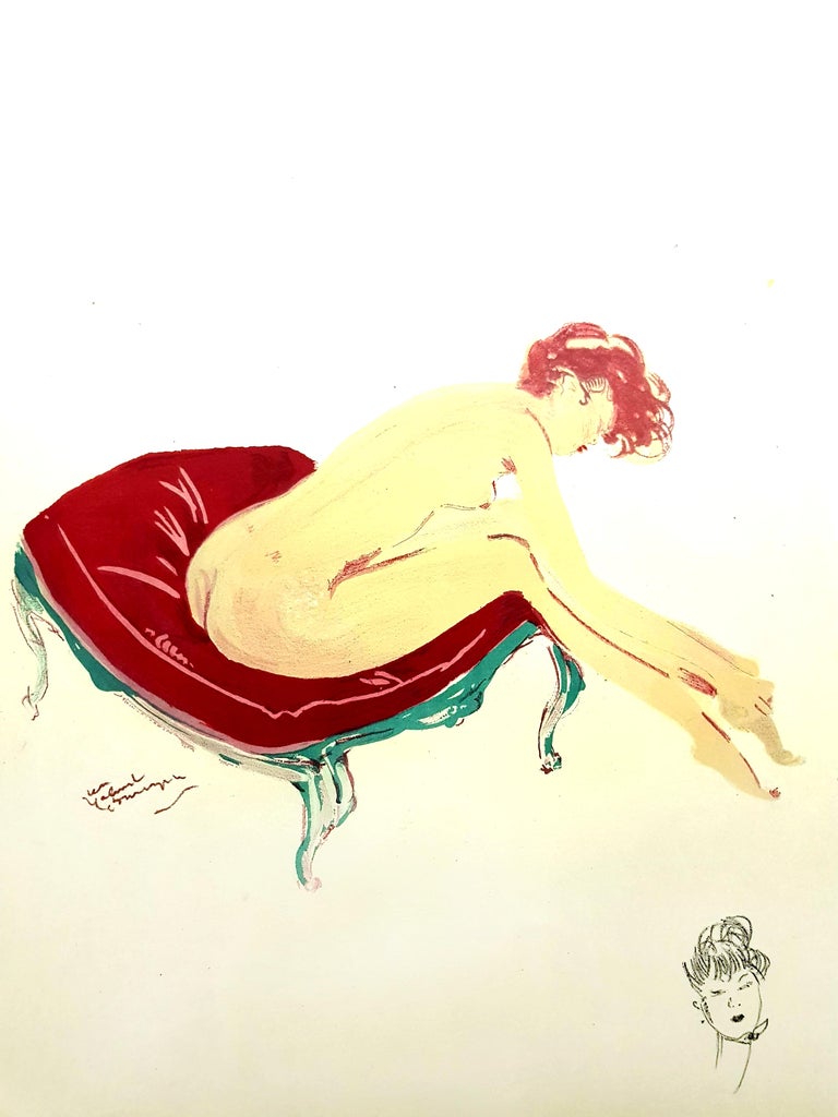 Jean-Gabriel Domergue Figurative Print - Domergue - Elegance - Original Signed Lithograph