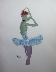 Paris Opera : A Ballerina - Original signed lithograph - 1956