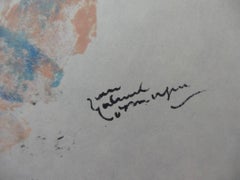 Fille rousse au chapeau Bibi - Lithographie originale - Mourlot, 1956