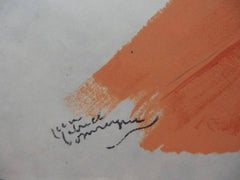 Red Hair Woman with Seductive Eyes - Original lithograph - Mourlot, 1956