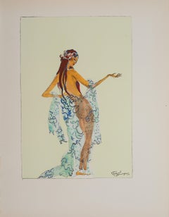 Tahiti, Nude in a Sarong - Original signed Lithograph