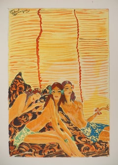 Three Tahitians Women - Original signed Lithograph
