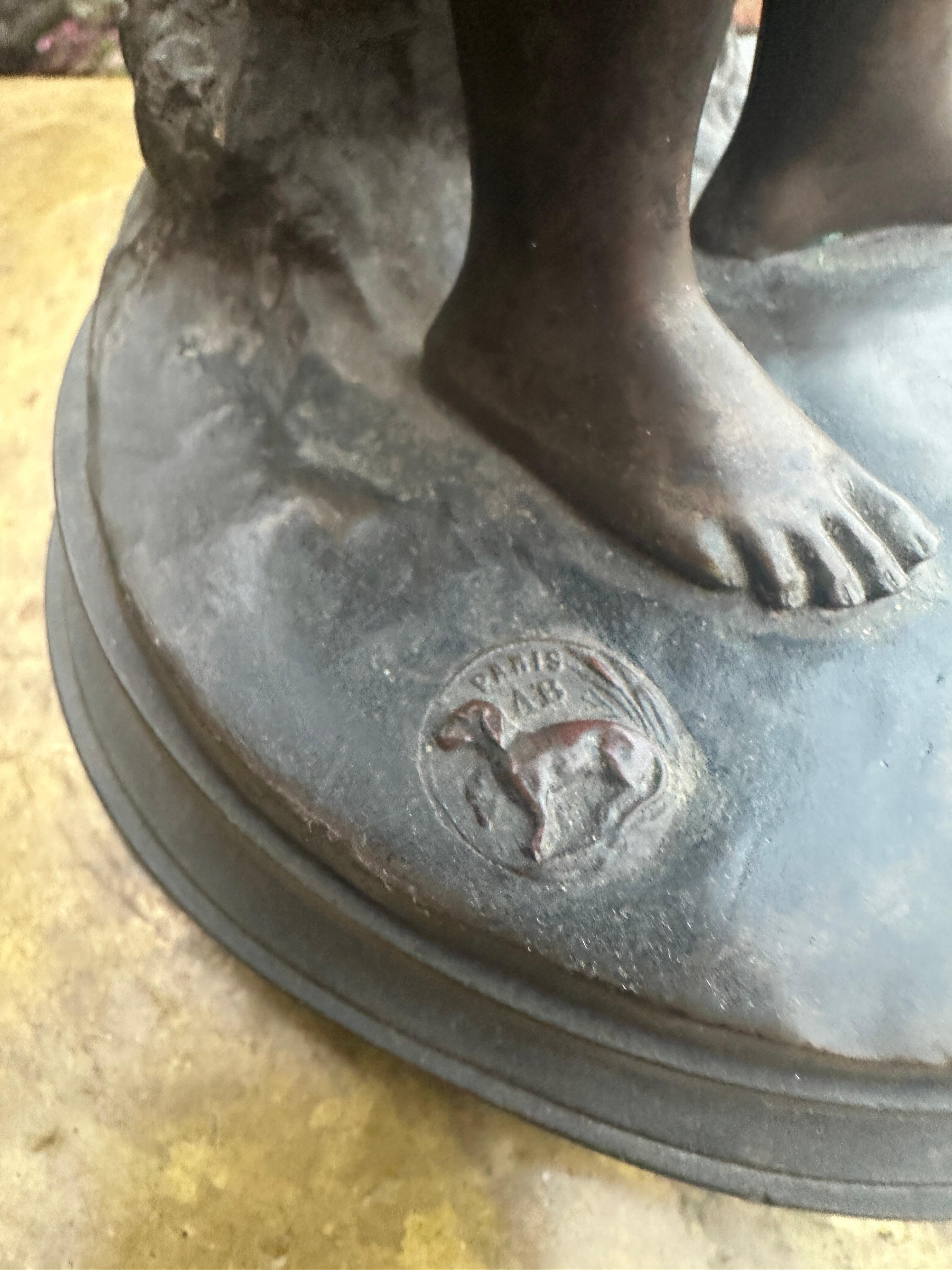 Scultura in bronzo antico 