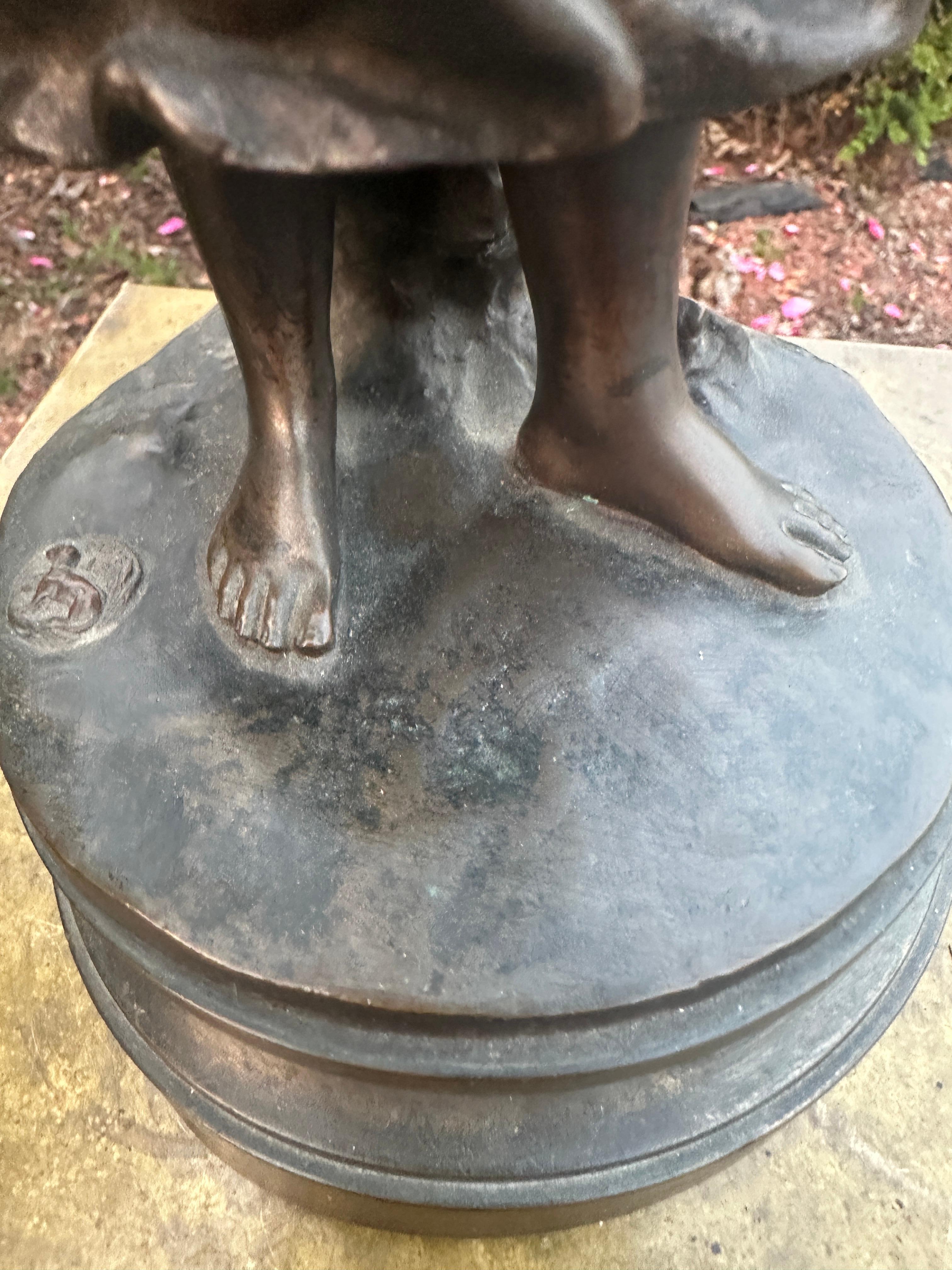 Scultura in bronzo antico 