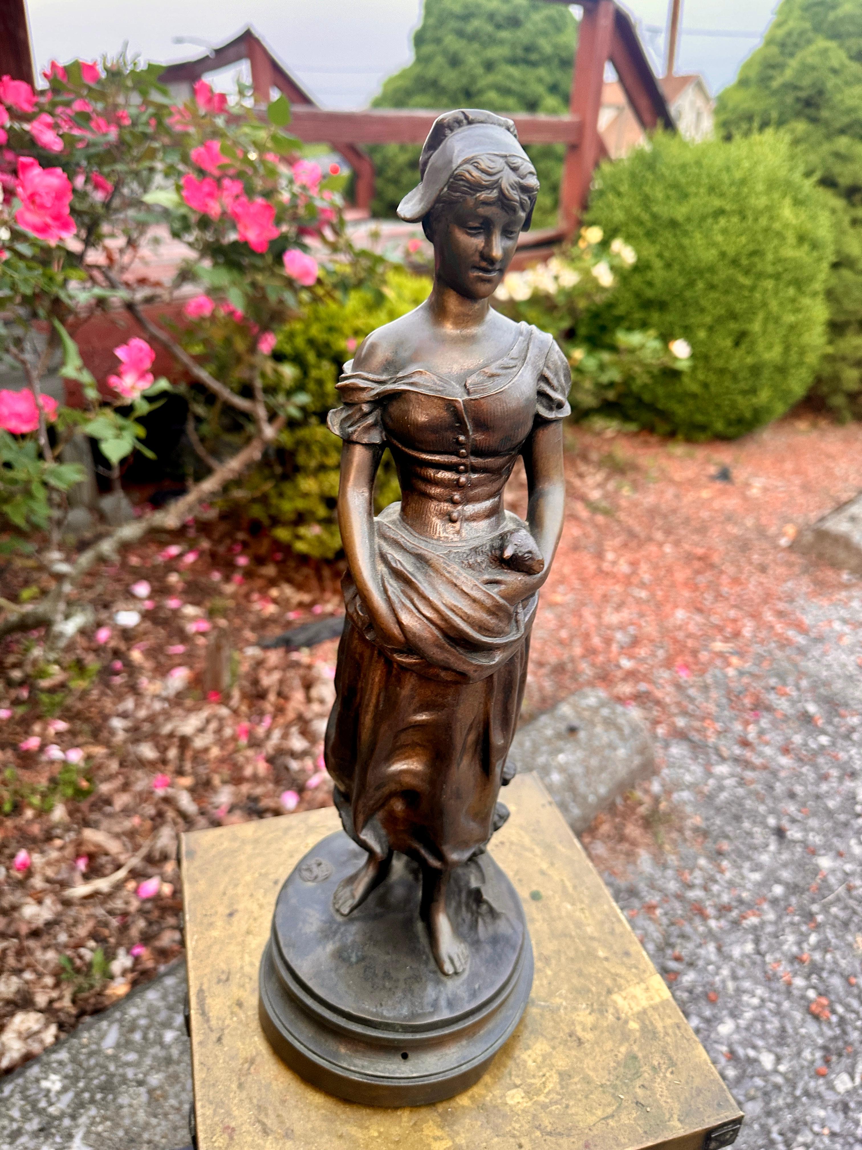 Scultura in bronzo antico 