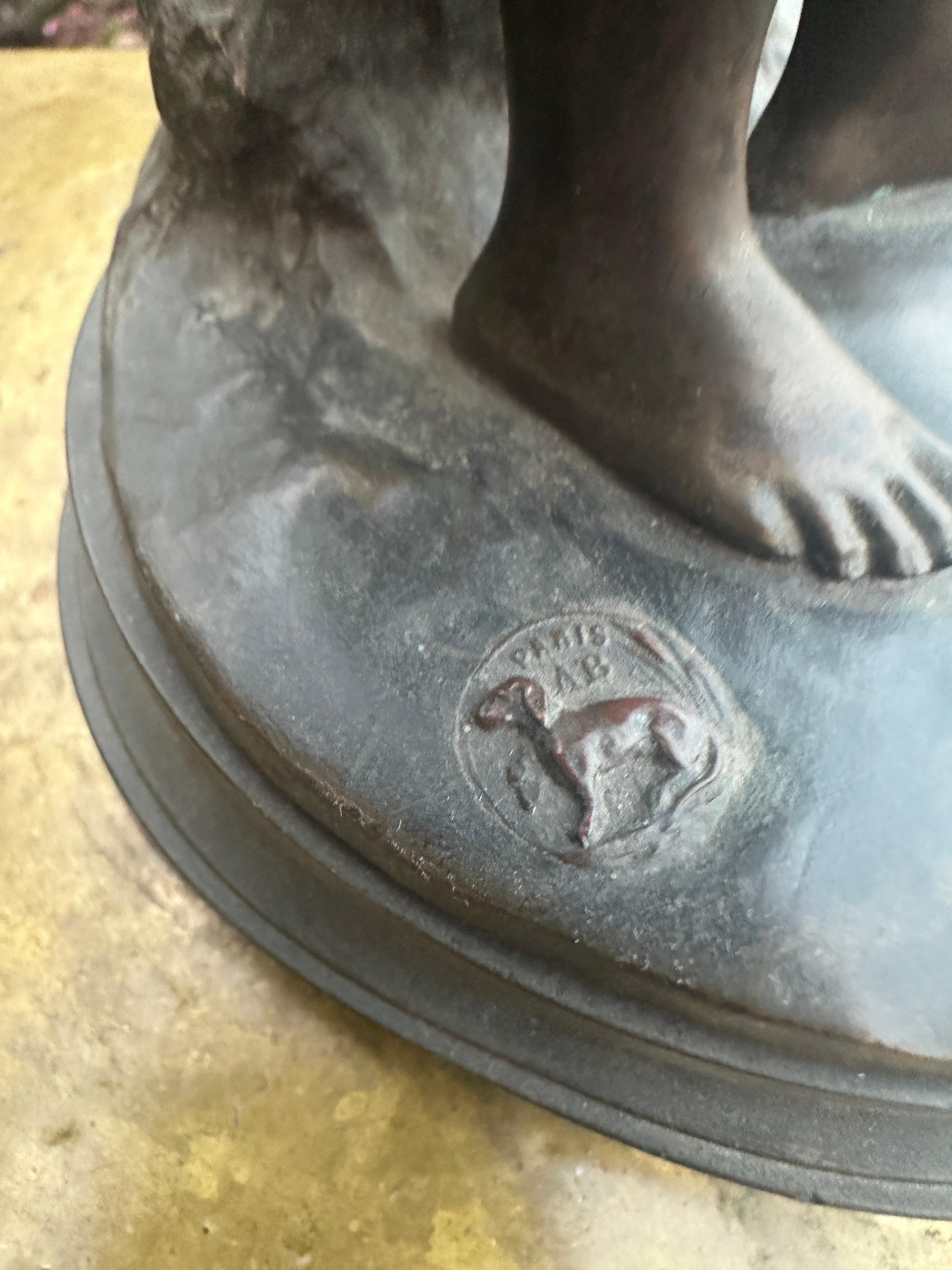 Scultura in bronzo antico 
