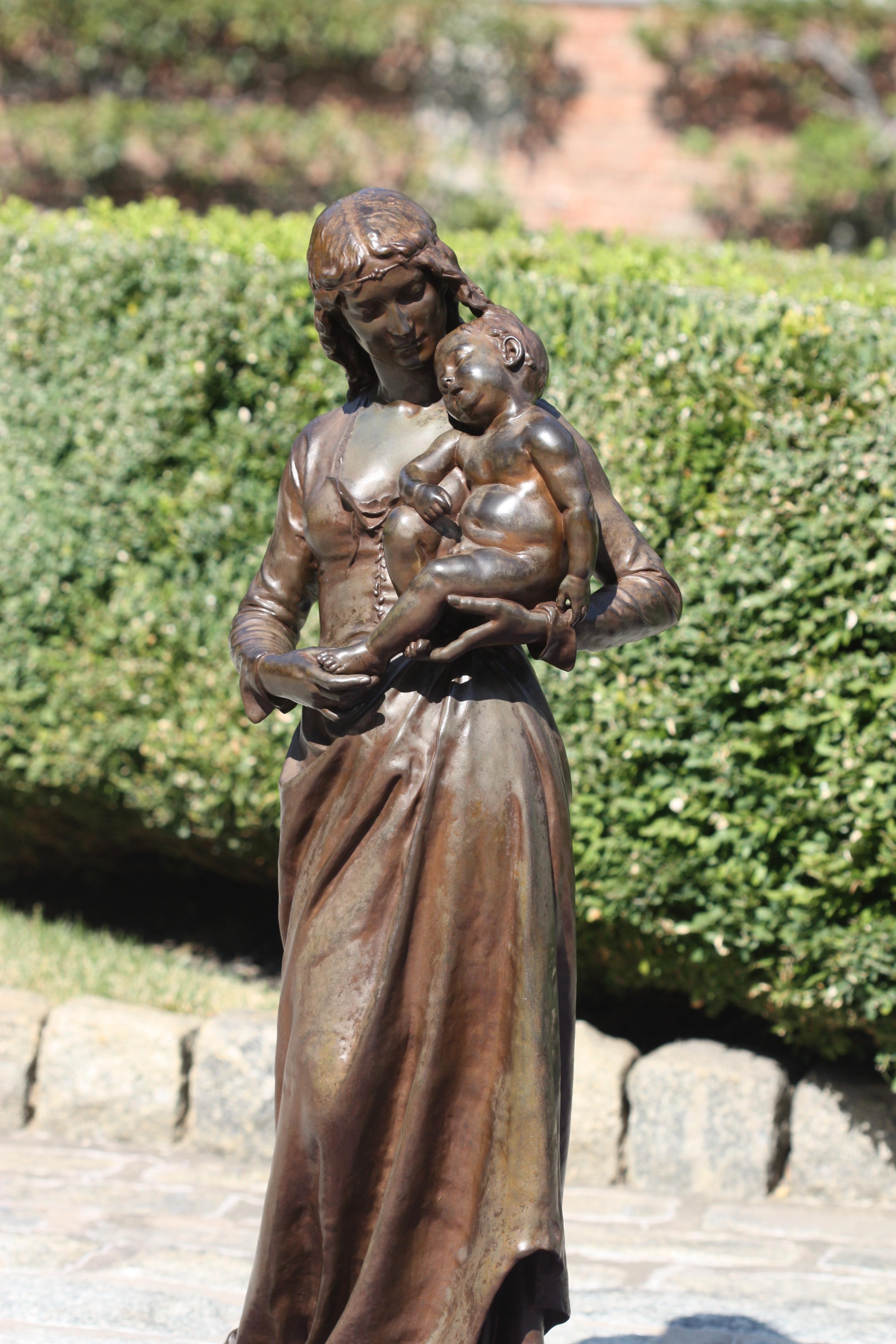 Jean GAUTHERIN (1840-1890) Clotilde de Surville Escultura Bronce en venta 1