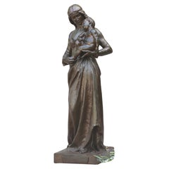Jean GAUTHERIN (1840-1890) Clothilde de Surville-Skulptur aus Bronze