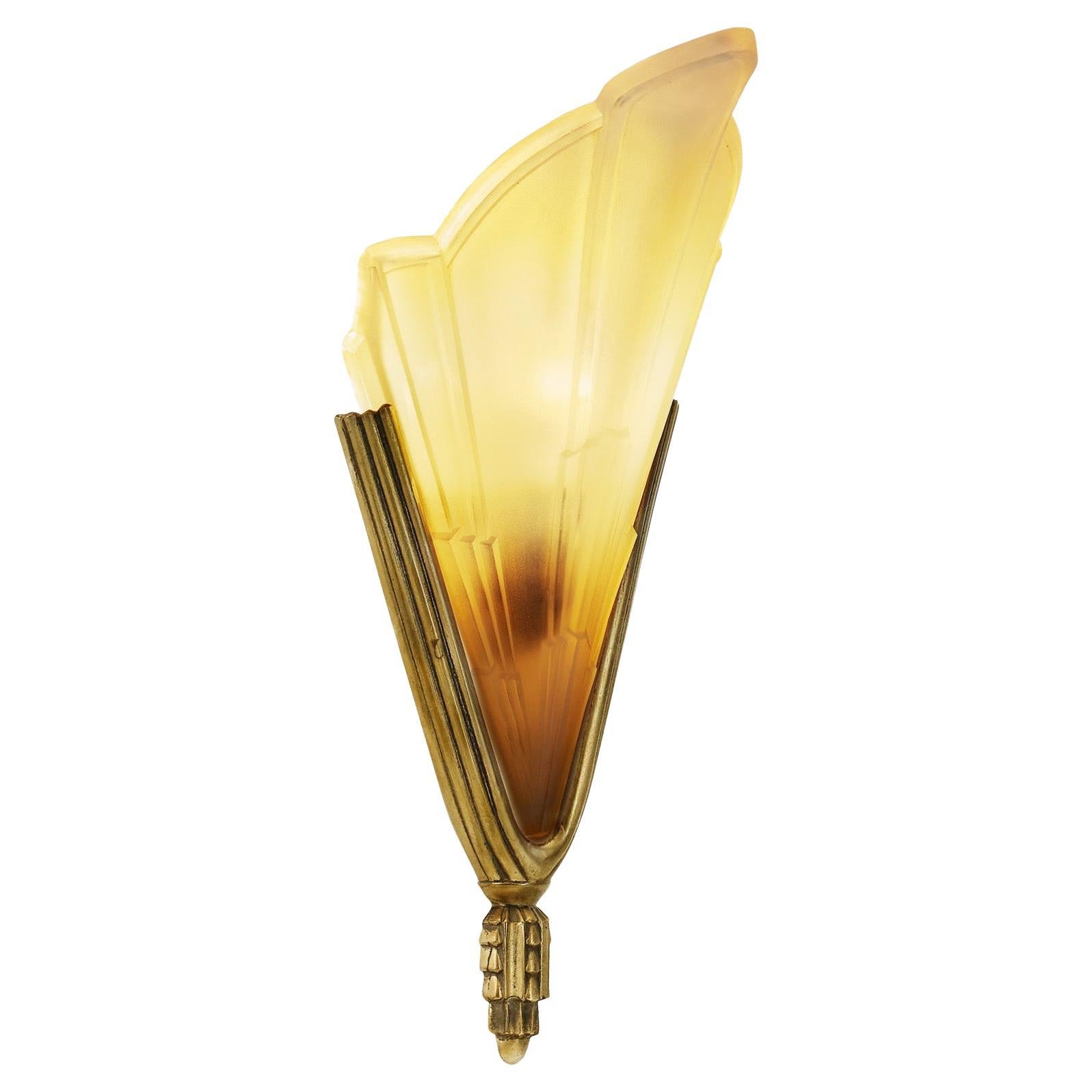 Jean Gauthier Art Deco Wall Lamp for Jean Gauthier, France 20th Century