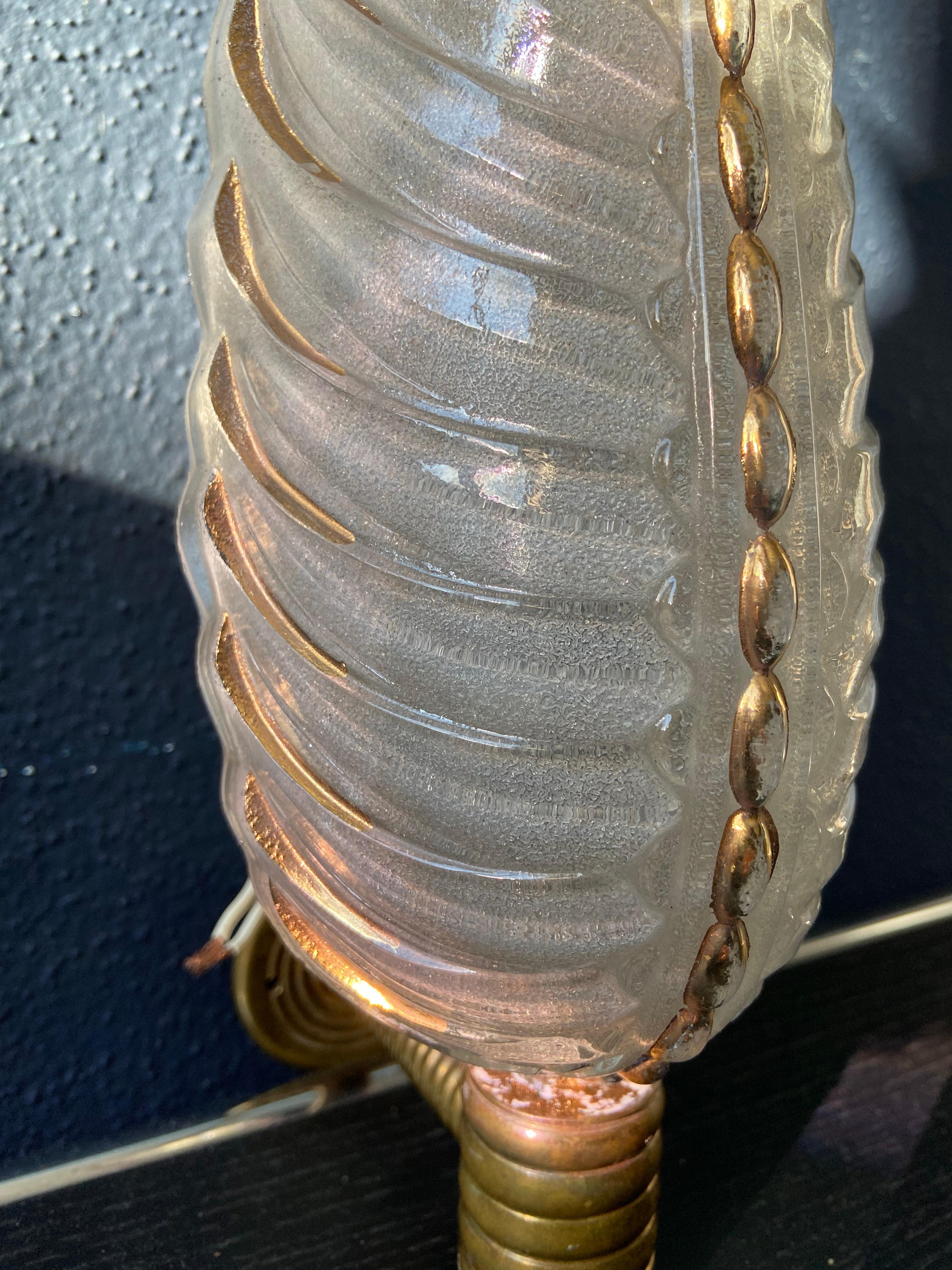 Mid-20th Century Jean Gauthier EZAN & Henri Petitot Art Deco Frosted Glass Leaf Sconce, 1930's For Sale