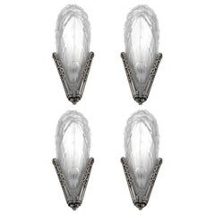 Jean Gauthier Four French Art Deco Wall Sconces, 1920s