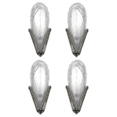 Antique Jean Gauthier Four French Art Deco Wall Sconces, 1920s