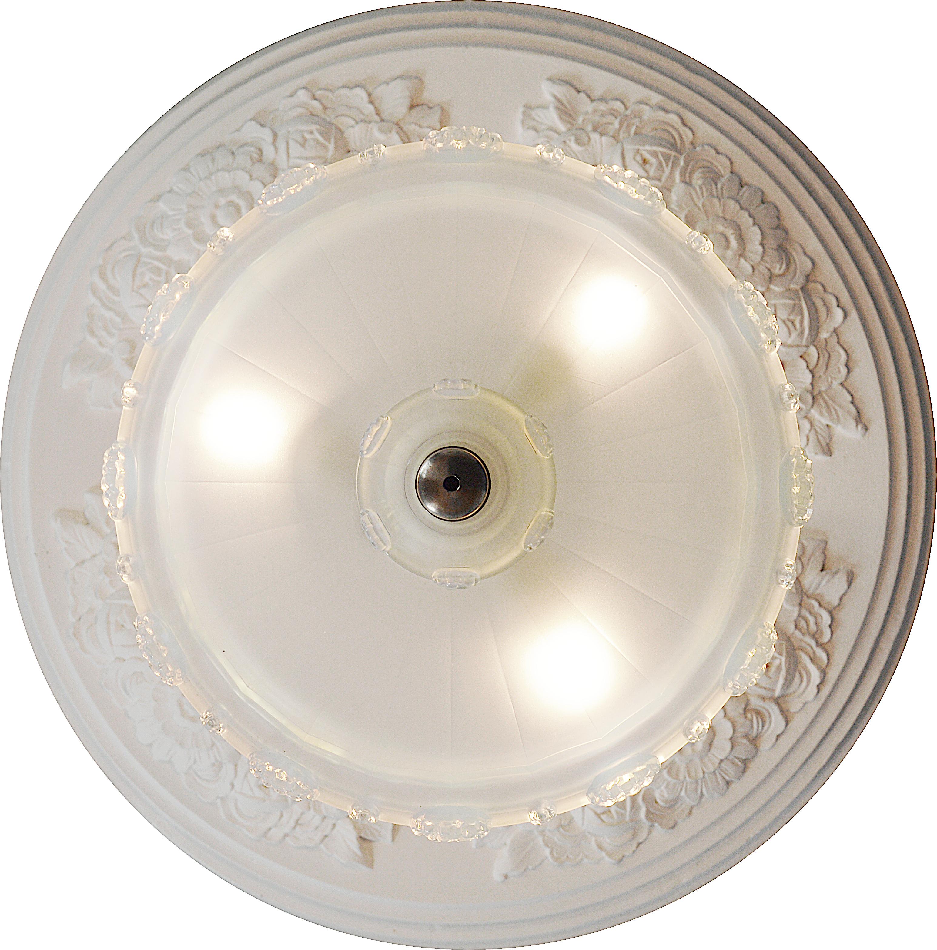 French Jean Gauthier Rare Art Deco Modernist Opalescent Pendant Chandelier, 1920 For Sale
