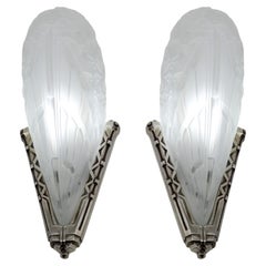 Jean Gauthier French Art Deco Pair of Wall Sconces, 1920s