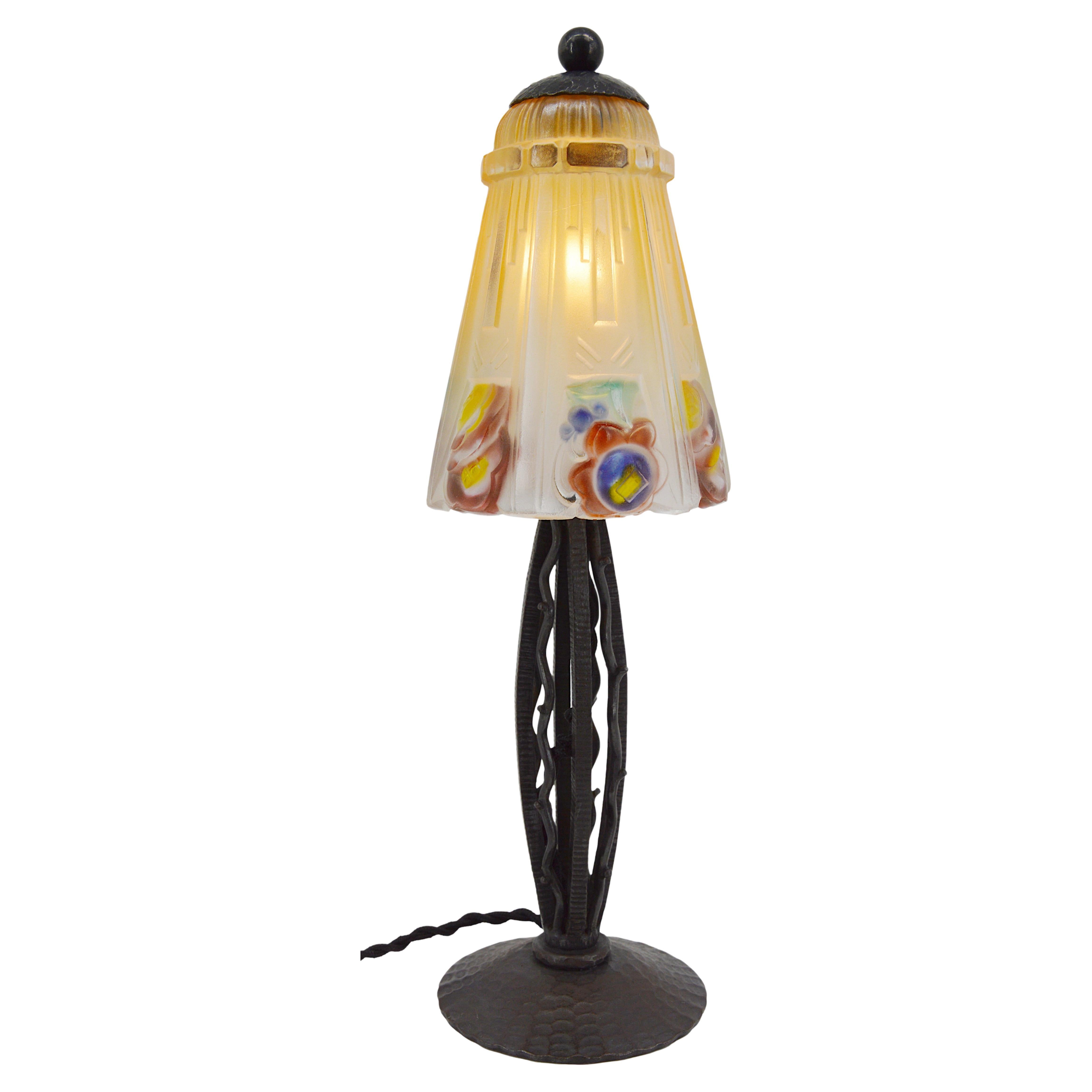 Jean Gauthier French Art Deco Table Lamp, 1920s For Sale