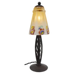 Antique Jean Gauthier French Art Deco Table Lamp, 1920s