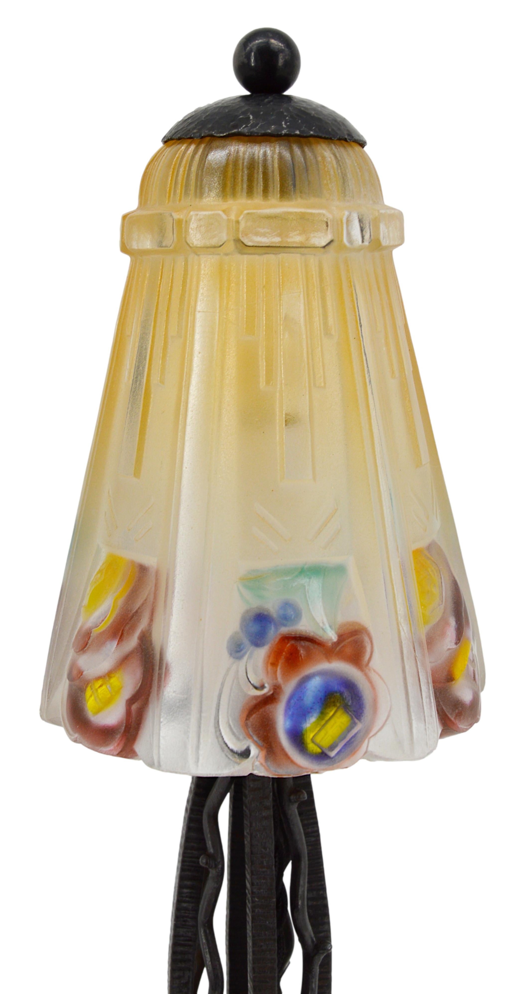 Art déco Rare lampe de table Art Déco Jean Gauthier, 1920 en vente