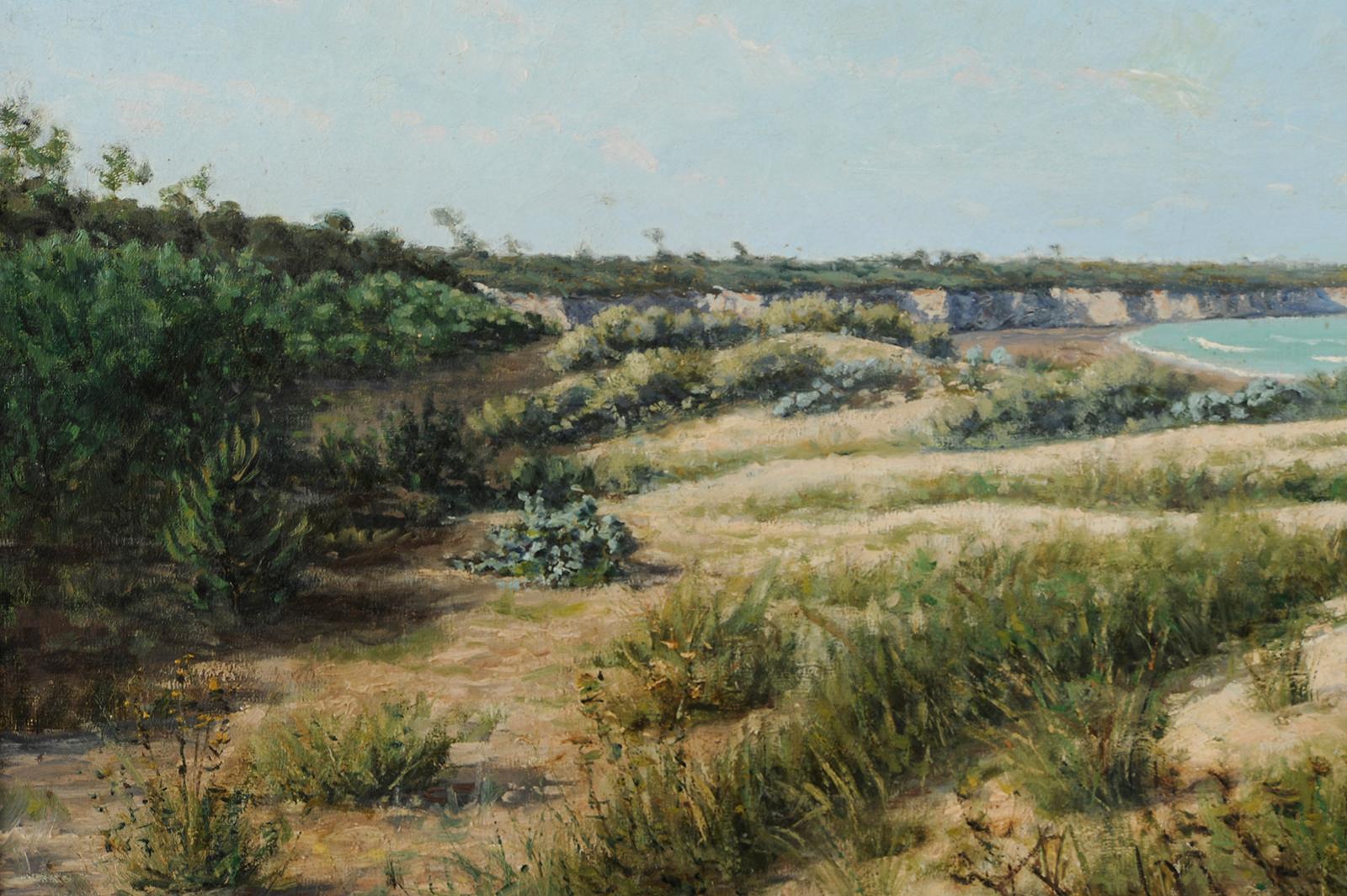 Strandlandschaft an der französischen Atlantikküste (Französische Schule), Painting, von Jean-Georges Pasquet