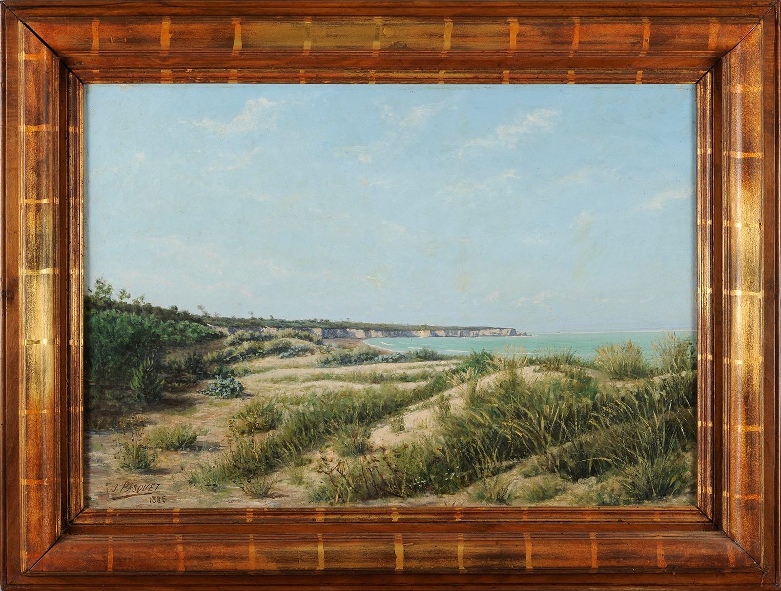 Paesaggio di spiaggia sulla costa atlantica francese