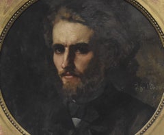 Jehan-Georges Vibert (1840-1902) Portrait of a man, 1865, oil on canvas signed
