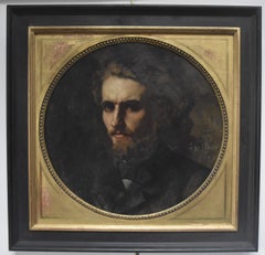 Jehan-Georges Vibert (1840-1902) Portrait d'un homme, 1865, huile sur toile signée 