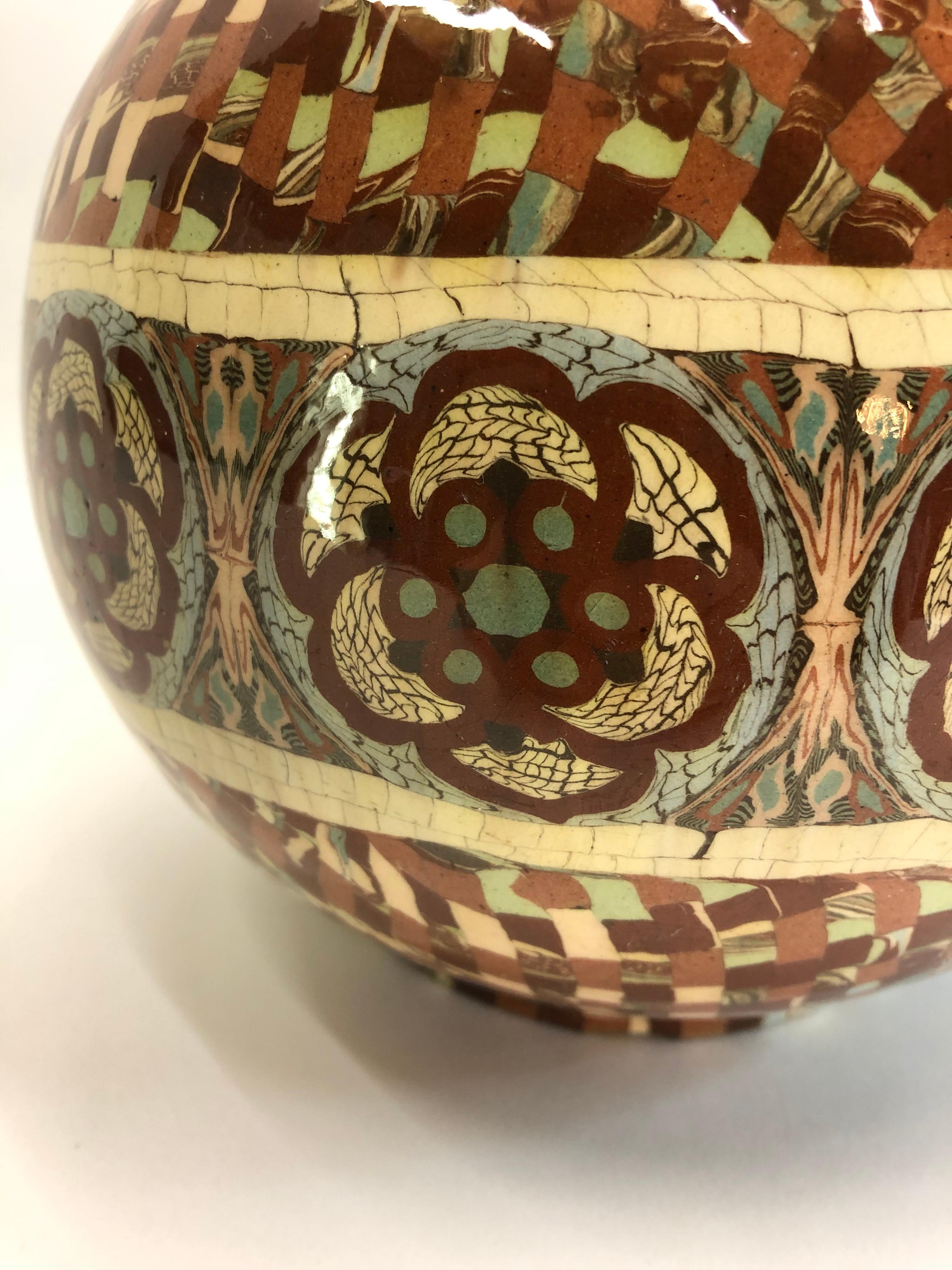 Jean Gerbino Ball Vase Ceramic Mêlée, Vallauris For Sale 1